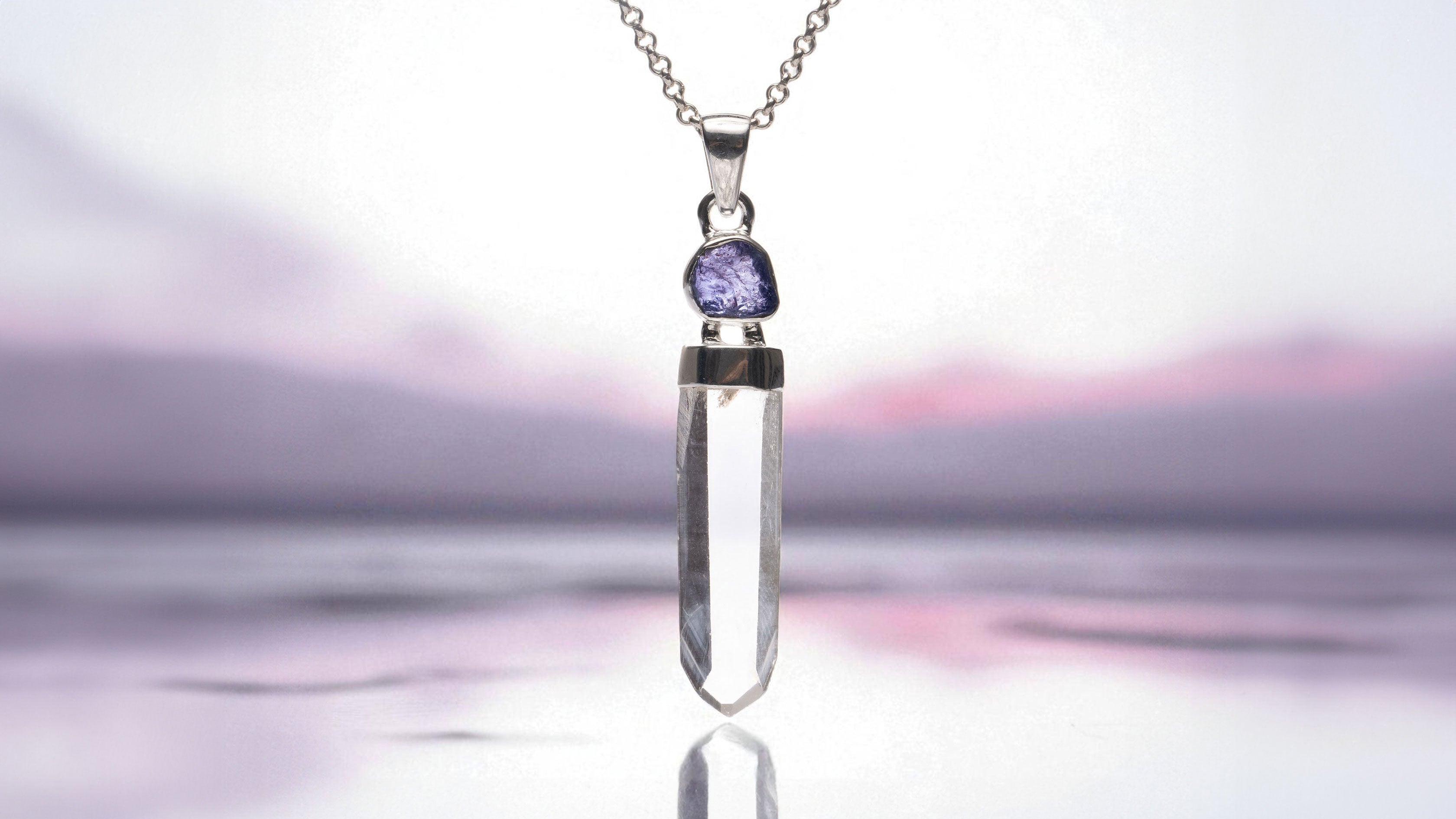 Starborn meteoriet en Moldaviet ster hanger in 925 sterling zilver