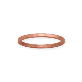 Silver Stars Collection - 1.5mm Flat Edge Solid Copper Ring : 6