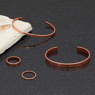 Silver Stars Collection - 1.5mm Flat Edge Solid Copper Ring : 6