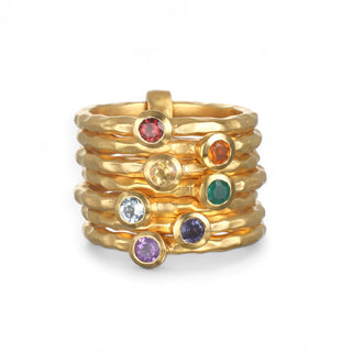 Chakra Ring | Gold with Gemstones