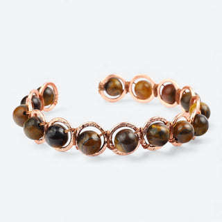 Copper Gemstone Bracelet - Tiger's Eye | Strength & Self-Confidence