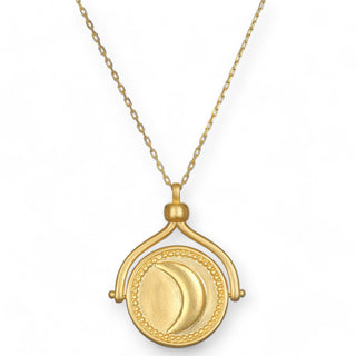 Long Sun and Moon Necklace | Gold 