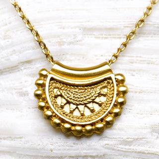 Mini Mandala Necklace | Gold