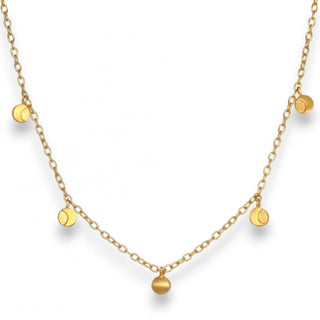 Choker Necklace | Gold with Moon Phases