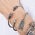 Unisex Zilveren Armband - Draak