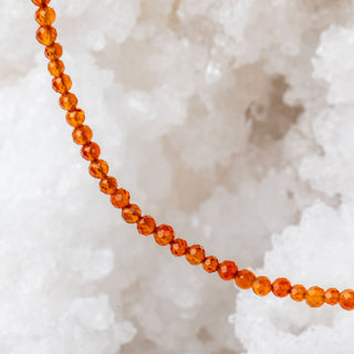 Gemstone Necklace - Carnelian - 2mm | Life Force & Creativity - DEVA LOVES