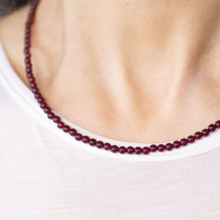 Gemstone necklace - Garnet - 3.5mm - DEVA LOVES