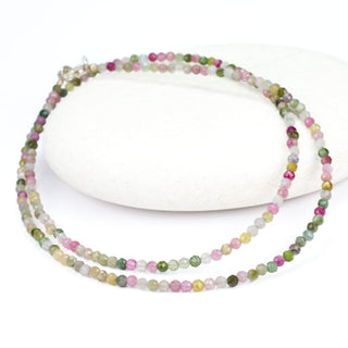 Gemstone Necklace - Watermelon Tourmaline - 2mm - DEVA LOVES