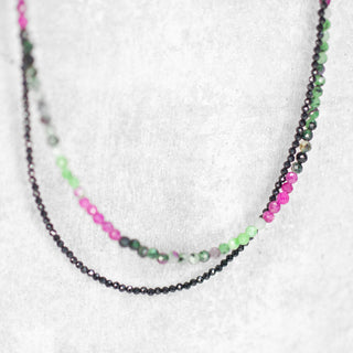 Edelsteen Ketting - Zwart Spinel - 2mm - DEVA LOVES