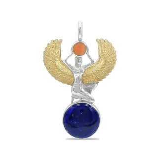 DEVA LOVES Ketting Hanger Ketting Godin Isis - Goud en Lapis Lazuli