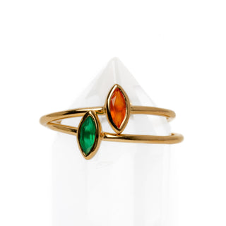 Gouden Ring | Groene Onyx | 18k verguld - DEVA LOVES