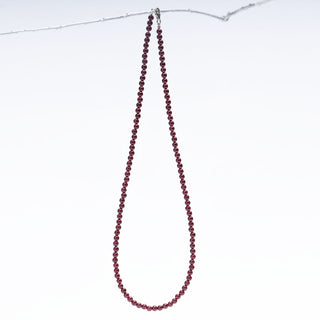 Gemstone necklace - Garnet - 3.5mm