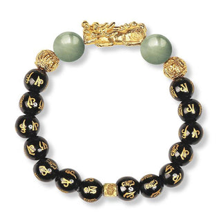 Karma And Luck Armband Heren Armband - Zwarte Obsidiaan