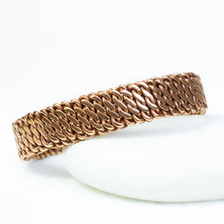 Copper Magnet Bracelet - knitted