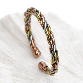 Koperen Armband - Drie kleur - Heavy Rope - M + L - DEVA LOVES