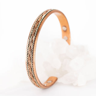 Copper Bracelet - inlaid copper wire - M - DEVA LOVES