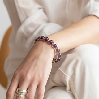 Koperen Armband met Amethist - Rust, Heling & Intuïtie