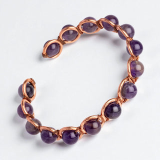 Koperen Armband met Amethist - Rust, Heling & Intuïtie