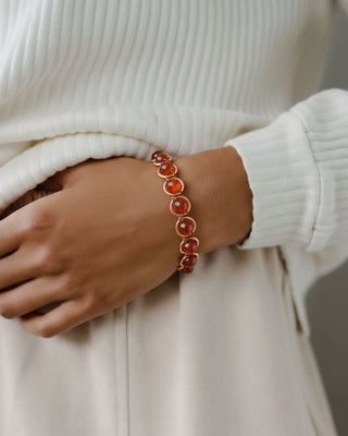 Koperen armband met Carneool - Energie & Focus