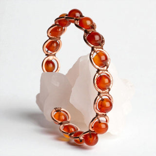 Koperen armband met Carneool - Energie & Focus