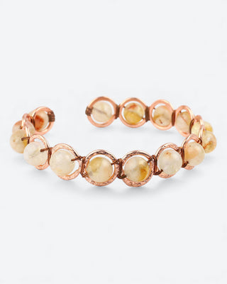 Koperen Armband met Citrien - Positiviteit & Zelfvertrouwen.