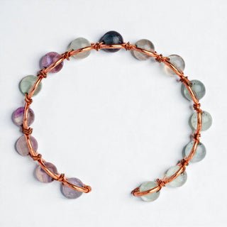 Koperen Armband met Fluoriet - Focus, Balans & Helderheid