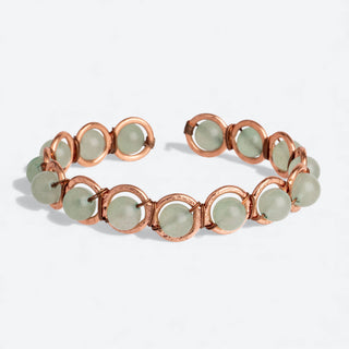 Koperen Armband met Groene Aventurijn - Geluk, Harmonie & Vertrouwen