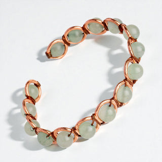 Koperen Armband met Groene Aventurijn - Geluk, Harmonie & Vertrouwen