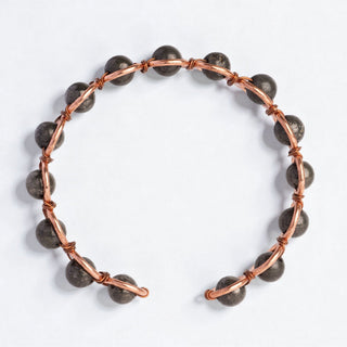 Koperen Armband met Pyriet - Kracht, Bescherming & Focus