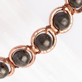 Koperen Armband met Pyriet - Kracht, Bescherming & Focus