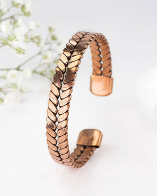 Koperen Armband - tweebaans