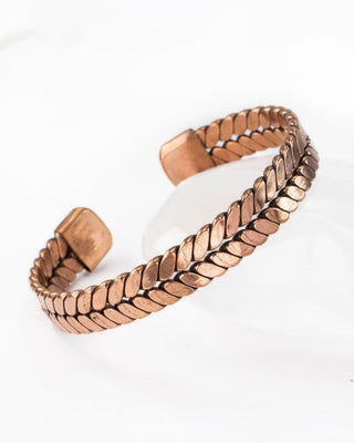 Koperen Armband - tweebaans