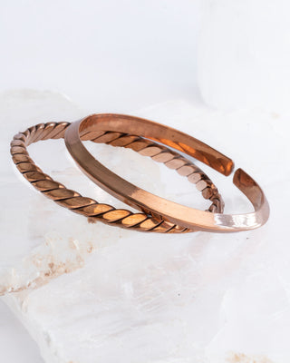Koperen Armbanden - Set van 2 - maat L - XL