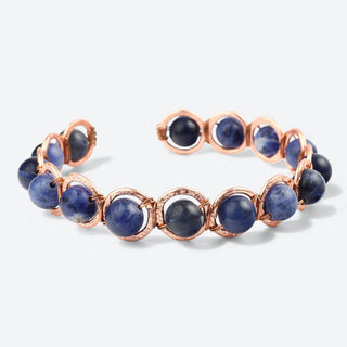 Koperen Edelsteen Armband - Sodaliet