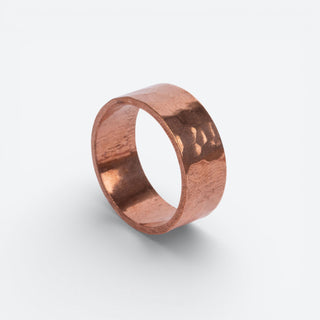 Koperen Gehamerde Ring | 8 mm