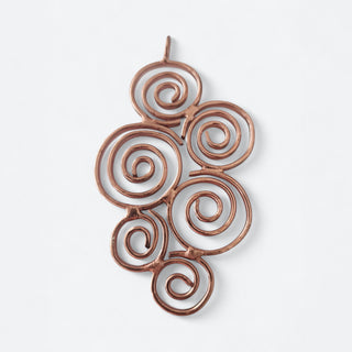 Koperen Ketting met grote krul hanger