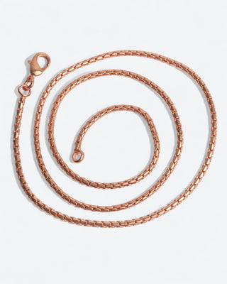 Koperen Ketting met grote krul hanger