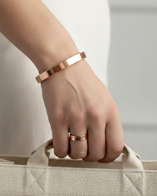 Koperen Magneet Armband en Ring - Set