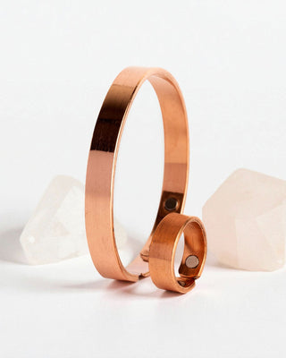 Koperen Magneet Armband en Ring - Set - maat M