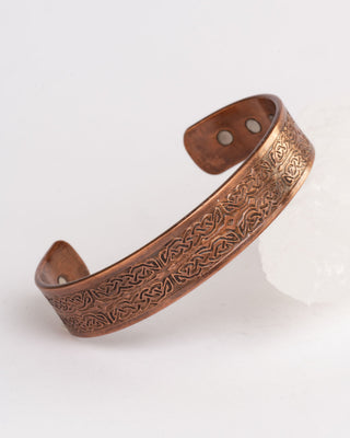 Koperen Magneet Armband - Fijne Keltische Knoop