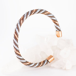 Koperen Magneet Armband - Gedraaid bicolor - S/M - DEVA LOVES