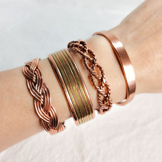 Koperen Magneet Armband - gevlochten - XS/S - DEVA LOVES