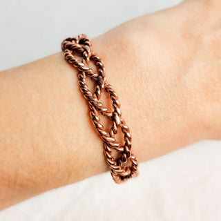 Koperen Magneet Armband - gevlochten - XS/S - DEVA LOVES