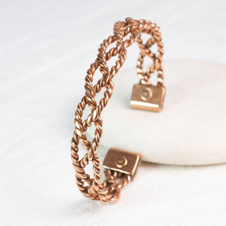 Koperen Magneet Armband - gevlochten - XS/S - DEVA LOVES