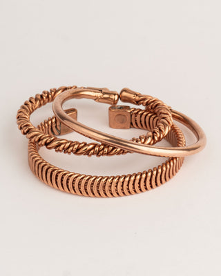 Koperen Magneet Armband - Herringbone - S