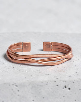 Koperen Magneet Armband - Los gevlochten