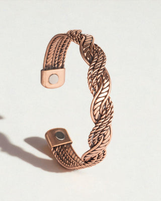 Koperen Magneet Armband - Verstrengeld - M