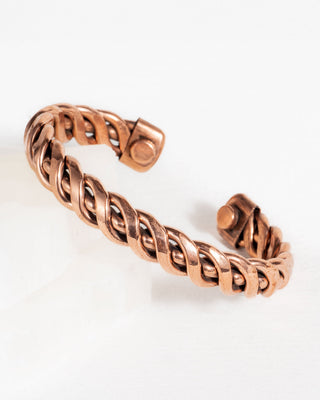 Koperen Magneet Armband voor dames - Gedraaid - S/M