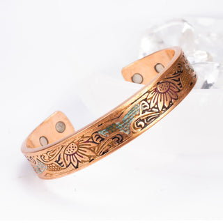 Koperen Magneet Armband - Zonnebloem - M - DEVA LOVES