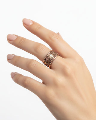 Koperen Magneet Ring - koper versiering